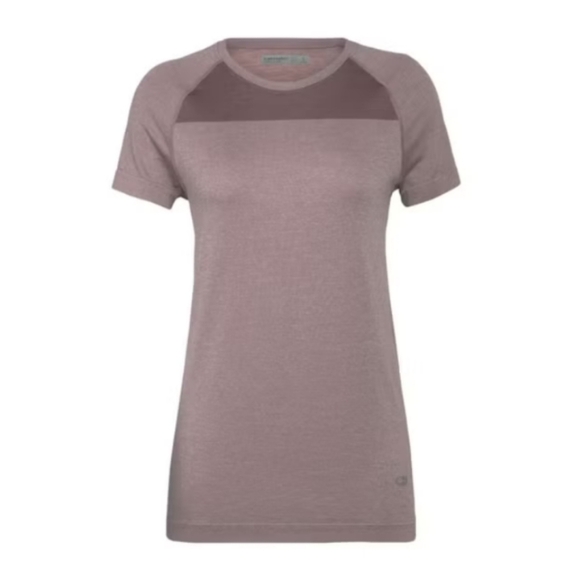 Icebreaker Cool-Lite Merino Motion Seamless Short Sleeve Crew T-Shirt XL Mauve - Picture 1 of 6